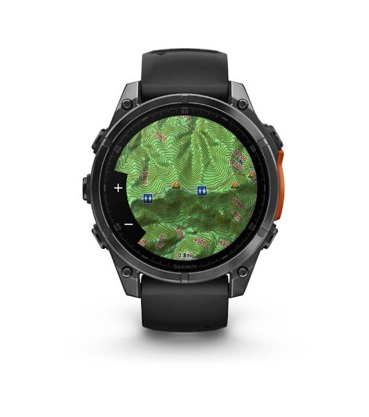 Умные часы Garmin Fenix 8 1.4" AMOLED, Wi-Fi, Bluetooth, NFC, 100м, серый / черный
