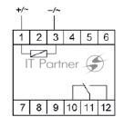 Реле промежуточное PK-1P/Un (монтаж на DIN-рейке 35мм 24В AC/DC 16А 1P IP20) F&F EA06.001.003