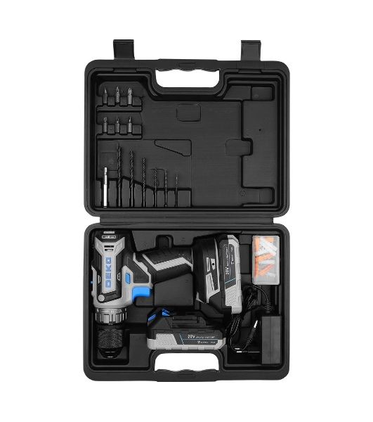 Дрель-шуруповерт Deko DKCD20V ONE+, 20 В, 2 Ач, 45 Нм, щеточный