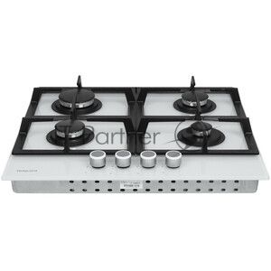 Газовая варочная поверхность Hotpoint HG 61F/WH, 4 конфорки, закаленное стекло, 7400 Вт