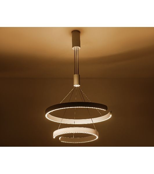 Подвесной светодиодный светильник Ambrella light FL5884/2 WH белый 45W 3000K/4200K/6400K D600/400*1200 (без ПДУ)