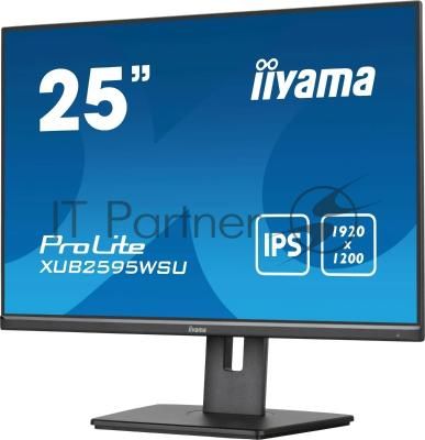 Монитор 25" Iiyama ProLite XUB2595WSU-B5 IPS 1920x1200, 75 Гц, 4 мс, 16:10, 300 кд/м², 1xHDMI, 1xDP, 2xUSB, выход на наушники, черный