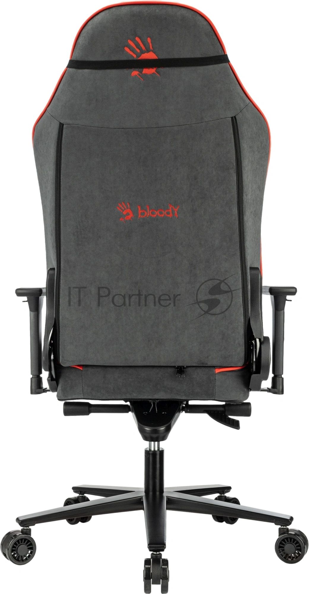 Кресло игровое A4Tech Bloody GC-680 серый/черный искусственная замша с подголов. крестов. металл
