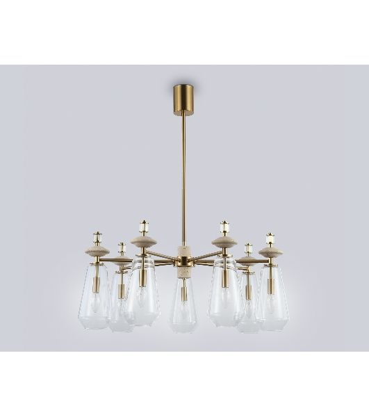 Люстра Ambrella light LH53306/7 BS/CL латунь/прозрачный E14*7 max 40W D770*925