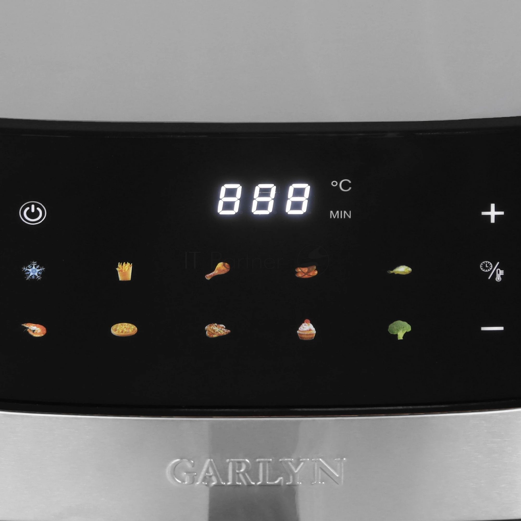 Аэрогриль Garlyn AG-1000 серебристый/черный, 2200 Вт, 8 л, сенсор, 10 программ