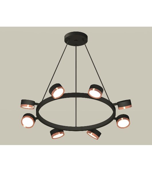 Светильник Ambrella light XB9198153/8 SBK/PPG черный песок/золото розовое полированное GX53 (C9198, N8126)