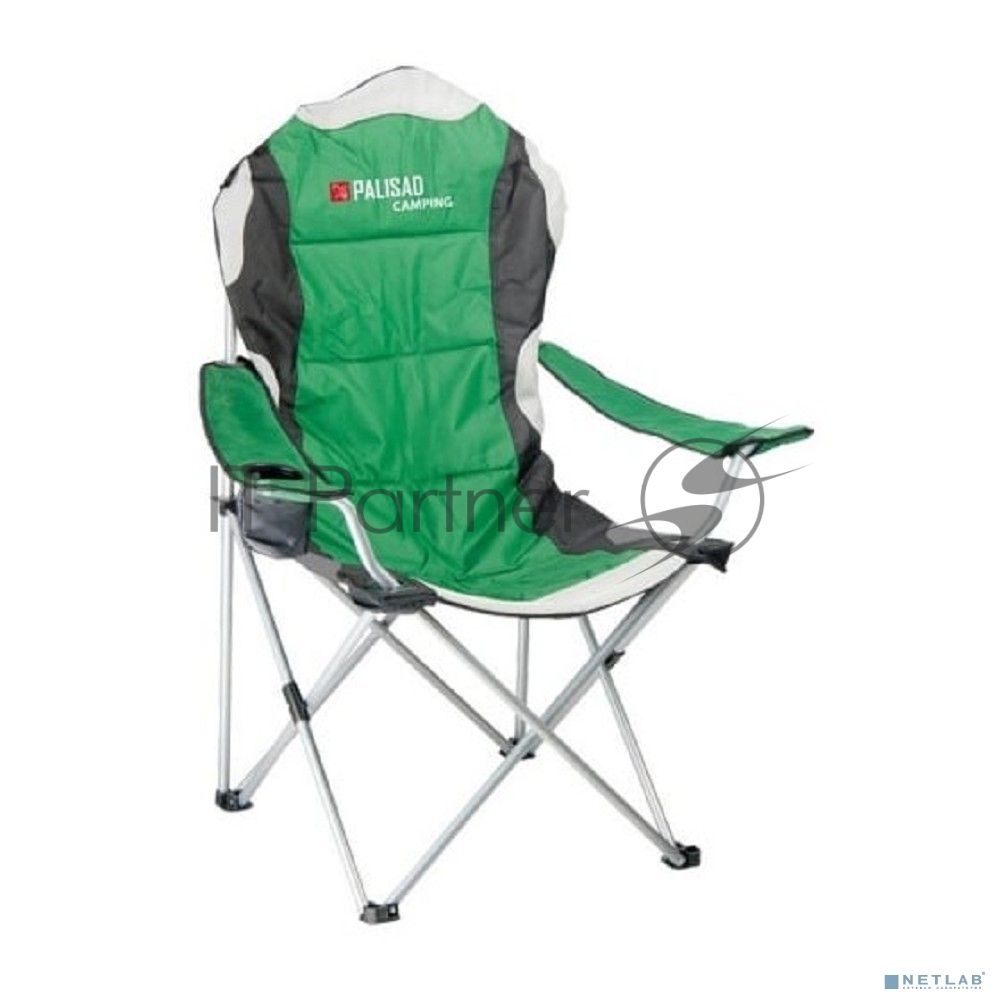 Кресло складное Palisad Camping с подлокотниками и подстаканником 60x60x110/92 см