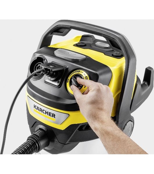 Строительный пылесос Karcher WD 6 P S V-30/6/22/T желтый, 1300 Вт, уборка сухая/сбор воды, пылесборник мешок/контейнер, 30 л