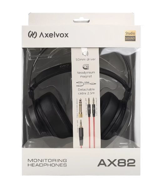 Проводные наушники Axelvox AX82 черный, полноформатные