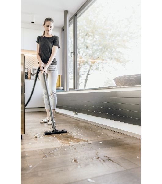 Строительный пылесос Karcher WD 3 P S V-17/4/20 желтый, 1000 Вт, уборка сухая/сбор воды, пылесборник мешок/контейнер, 17 л