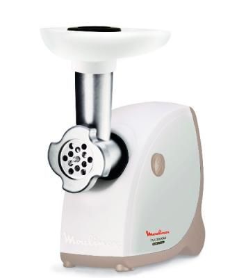 Мясорубка электрическая Moulinex ME462132 белый, 2000 Вт, 2.3 кг/мин, защита от перегрузки, насадки - 5