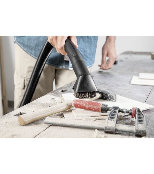 Строительный пылесос Karcher WD 3 P V-17/4/20 Workshop желтый, 1000 Вт, уборка сухая/сбор воды/выдув, пылесборник мешок/контейнер, 17 л