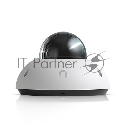 Купольная камера 4K PoE Ubiquiti UniFi Protect Camera G6 Dome White с ночным видением, интеллектуальным распознаванием и прочным антивандальным корпусом.