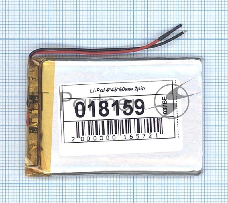 Аккумулятор Li-Pol (батарея) 4x45x60 мм 2pin 3.7V/1000mAh