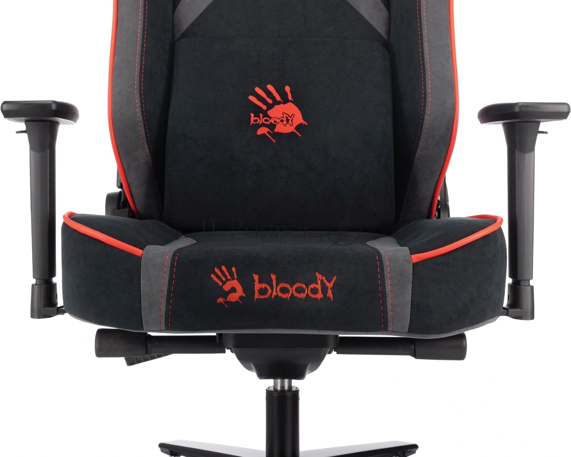 Кресло игровое A4Tech Bloody GC-680 черный/серый искусственная замша с подголов. крестов. металл