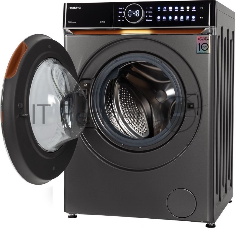 Стиральная машина HIBERG i-DDQ10 - 814 Sd Темно-серый загр. фронтальная макс.: 8 кг 1400 об/мин класс: А+++