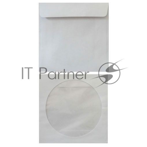Конверт 201070 CD 125x125мм с окном белый силиконовая лента 80г/м2 (pack:1000pcs)