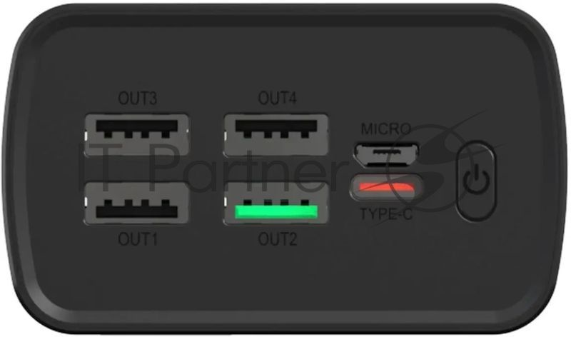 Портативный аккумулятор Digma DGPF30A 30000mAh QC3.0/PD3.0 22.5W 3A 4xUSB-A/USB-C черный