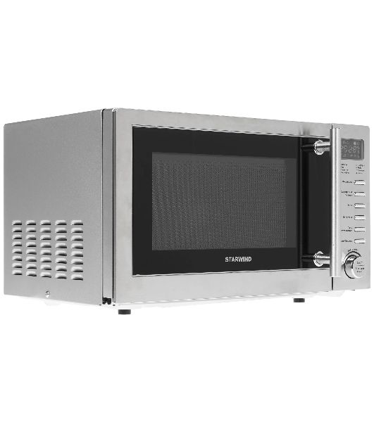 Микроволновая печь Starwind SMW5220 серебристый, 20 л, 700 Вт, переключатели - кнопки, поворотный механизм