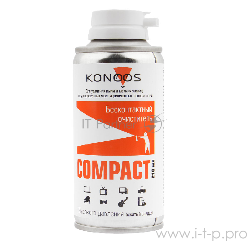 Очиститель - спрей Konoos Сжатый воздух для продувки пыли KAD-210, 210 мл