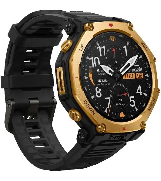 Умные часы Amazfit T-Rex 3 Pro A2549, 1.32" AMOLED, Wi-Fi, Bluetooth, 10ATM, золотистый / черный