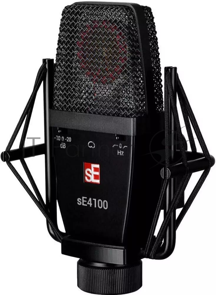 Микрофон конденсаторный sE Electronics SE 4100 Pair подобранная пара универсальных студийных конденсаторных микрофонов с большой диафрагмой 1", 20 Гц - 20 кГц, кардиоида, комплектация: два держателя "паук", два резьбовых адаптера, планка для крепления