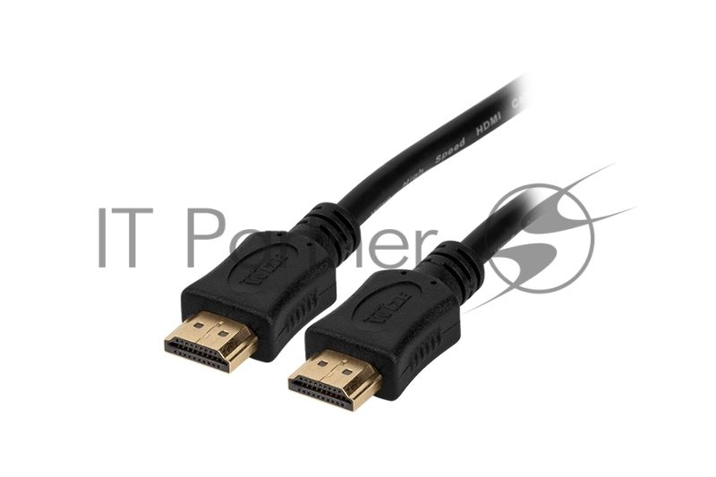 Кабель HDMI C-HM-HM-1M Wize 1 м., v.2.0, 19M/19M, позол.разъемы, экран, черный, пакет