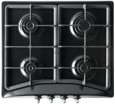 Газовая варочная поверхность De Luxe 5840.00гмв-060чр, 4 конфорки, эмалированная сталь, 7500 Вт