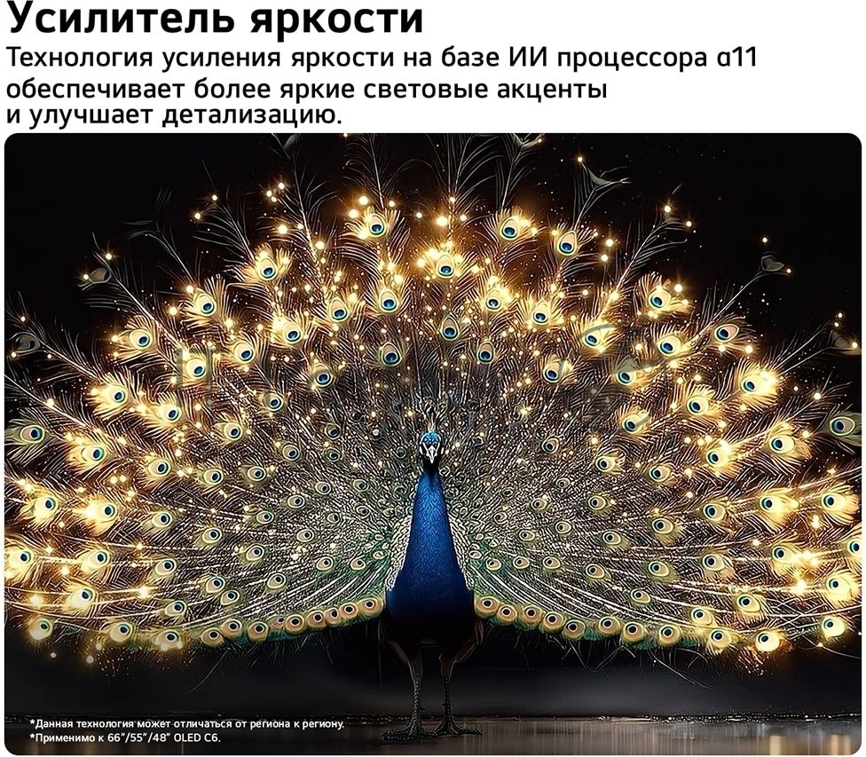 Телевизор LG 55" OLED55C6RLA черный/серебристый OLED UHD 120Hz Smart TV webOS