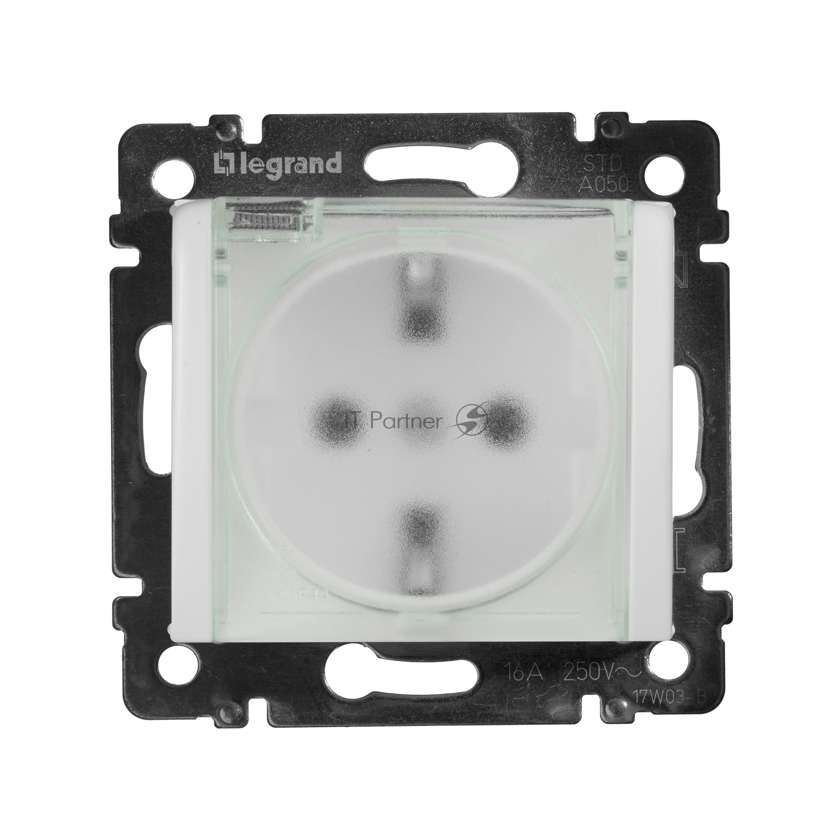Розетка Legrand Valena 774220 влагозащищенная IP44 с заземлением с крышкой и защитными шторками (белая)