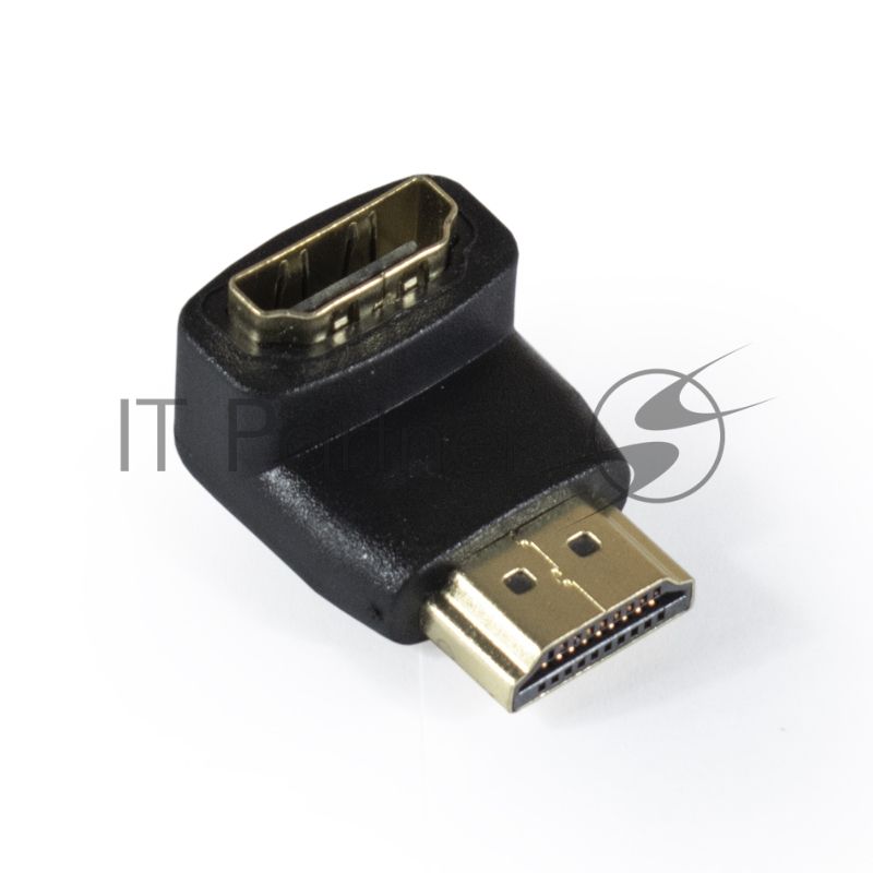 Переходник Exegate EX284919RUS HDMI-HDMI EX-HDMI90-FML (19M/19F, угловой, позолоченные контакты)