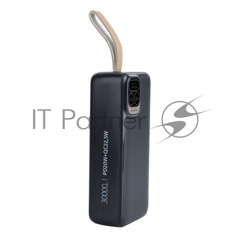 Портативный аккумулятор Perfeo Powerbank Atomic Age 30000 mAh/LED дисплей/PD + QC 3.0/Type-C/2 USB/Выход: 5A, max 22.5Wчерный (PF_E1478)