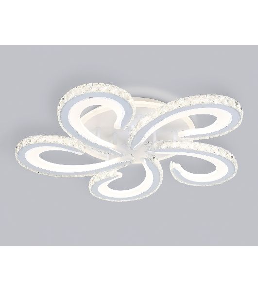 Потолочный светодиодный светильник Ambrella light FA1703/5 WH/CH белый/хром 149W 3000K-6400K 540*540*90 (ПДУ РАДИО 2.4G)