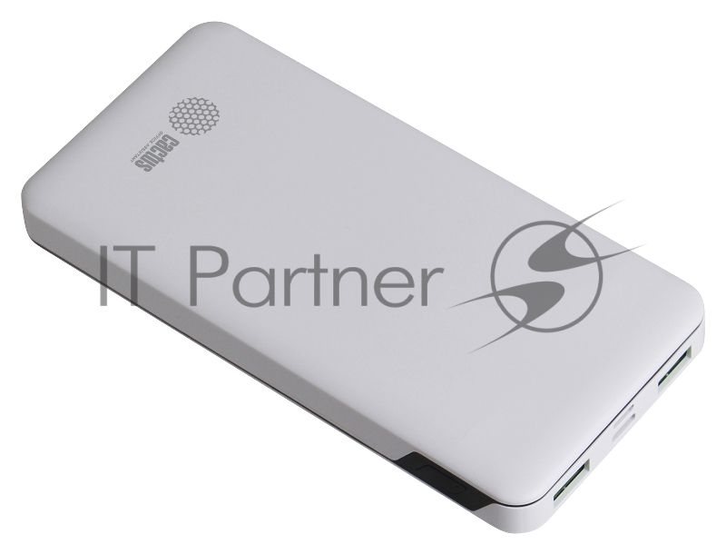 Портативный аккумулятор Cactus CS-PBFSKT-10000 10000mAh 2.1A 2xUSB белый