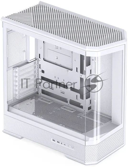 Корпус без блока питания Case JONSBO D400, Midi-Tower, TG, no fan, 2xUSB-A 3.0 + 1xUSB-C 3.2, ATX, mATX, mITX White