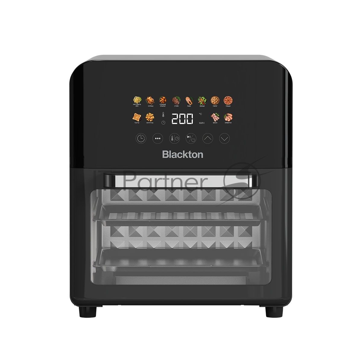 Аэрогриль Blackton Bt AF106S чёрный, 1700 Вт, 10 л, сенсор, 12 программ