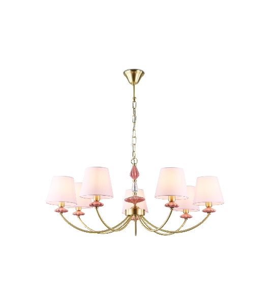 Люстра Ambrella light LH75025/7 GD/PI золото/розовый E14/7 max 40W D890*800