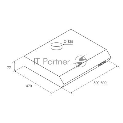 Вытяжка подвесная Jetair Light WH/F/60 белый, 60 см, 350 куб. м/ч, 68 дБ