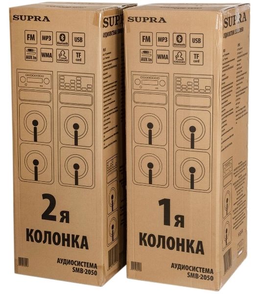Минисистема Supra SMB-2050, 180Вт, FM USB BT SD, черный