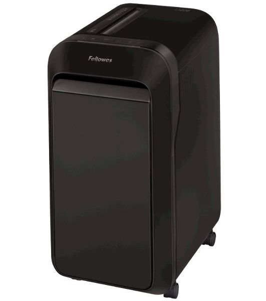 Шредер Fellowes PowerShred LX220 черный (секр.P-4)/перекрестный/20лист./30лтр./скрепки/скобы/пл.карты
