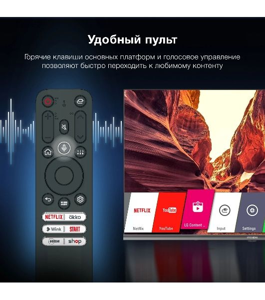Телевизор Hyundai 40" H-LED40BS5100 черный/серый LED FHD 60Hz webOS 1.5GB/8GB