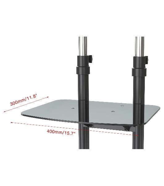 Стойка для телевизора Cactus CS-VM-ST04H черный 37"-70" макс.45кг напольный мобильный