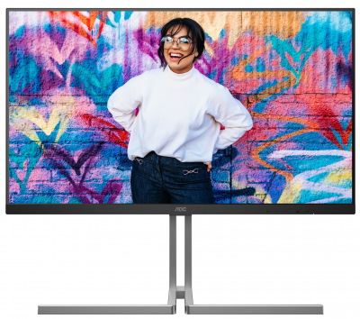 Монитор 31.5" AOC U32U3CV IPS 3840x2160, 60 Гц, 4 мс, 16:9, 400 кд/м², 2xHDMI 2.0, DP 1.4, USB-C, 3.5 Jack, USB Hub (4x USB 3.2), динамики (2x3 Вт), HDR10, Adaptive-Sync, черный
