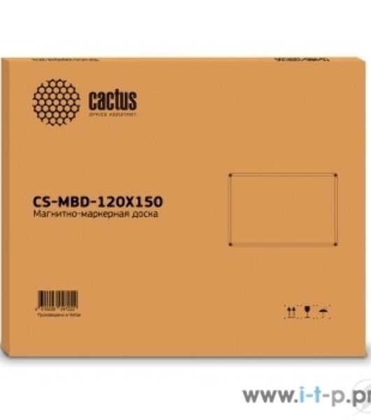 Демонстрационная доска Cactus CS-MBD-120X150 магнитно-маркерная, лак, 120x150 см, алюминиевая рама белый
