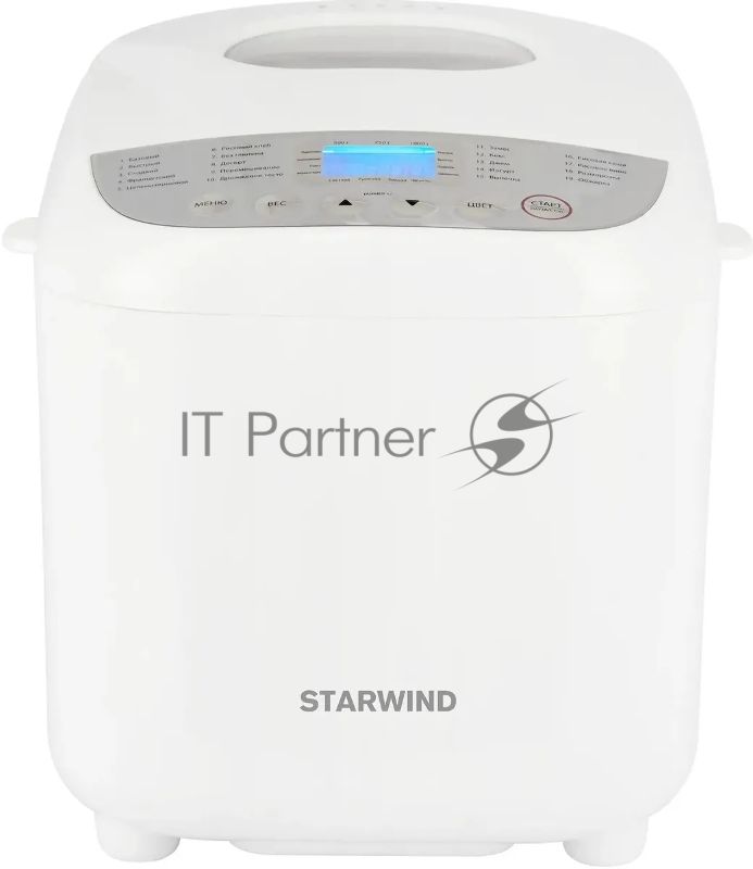 Хлебопечка Starwind SBM2085 600 Вт, белый/серебристый