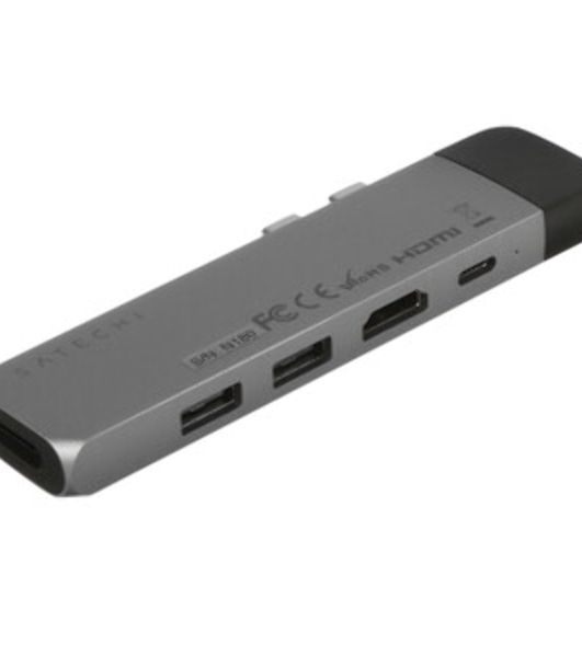 USB-концентратор Satechi ST-TCPHES, USB Type-C, USB 3.0/RJ-45/USB Type-C/HDMI/microSD, USB