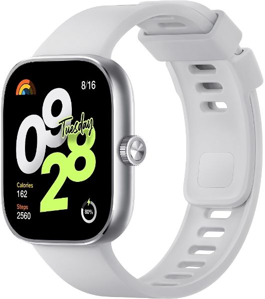 Умные часы Redmi Watch 4, 1.97Э", AMOLED, Bluetooth, NFC, WR50, серебристый / серый