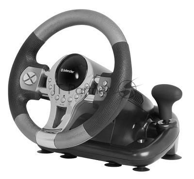 Игровой руль Defender FORSAGE 12 кн+2перекл.+1перекл. 8-ми позиц., USB
