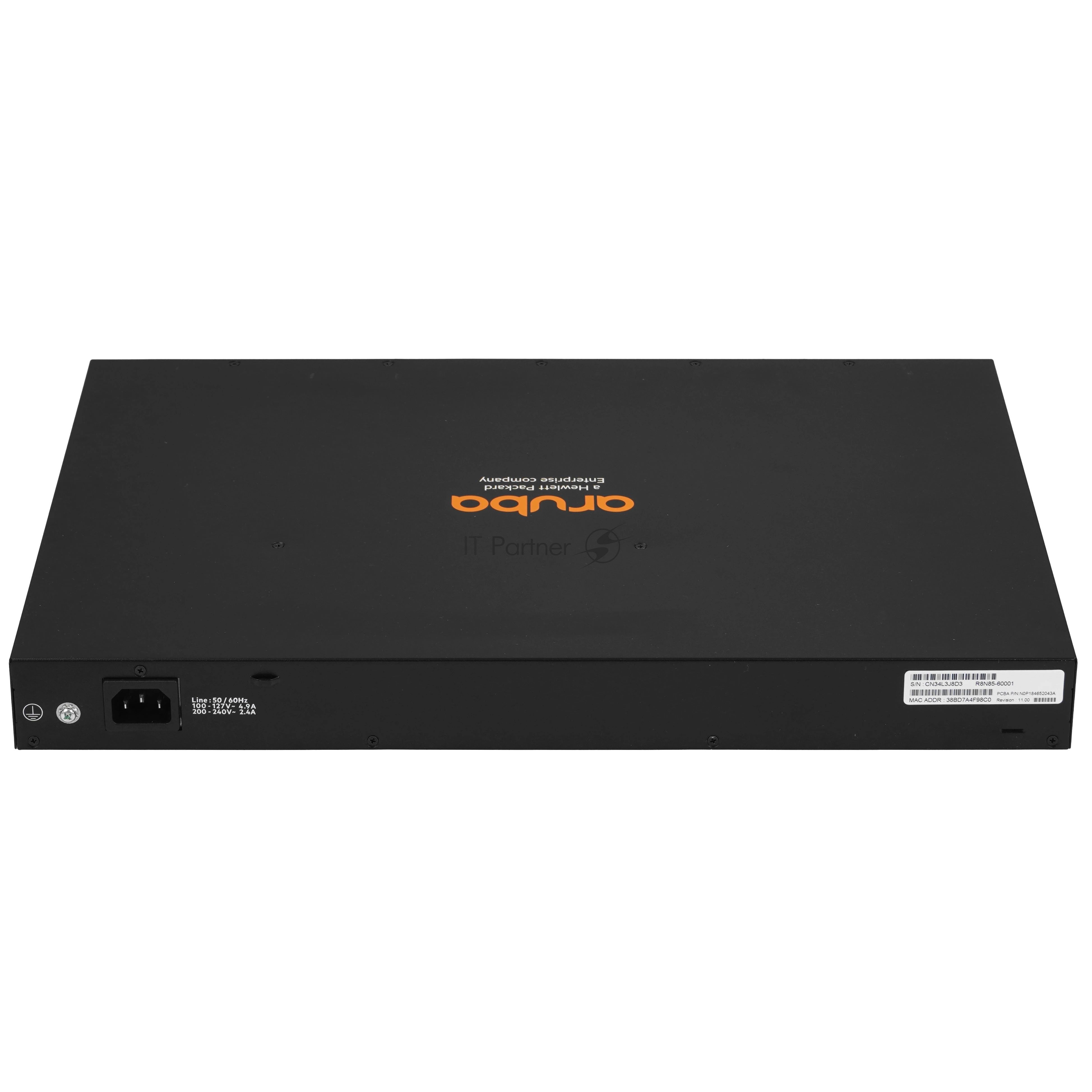 Коммутатор HPE Aruba Networking CX 6000 48G Class4 PoE 4SFP 370W, 48×1 Гбит/с PoE+ + 4×1 Гбит/с SFP, управляемый