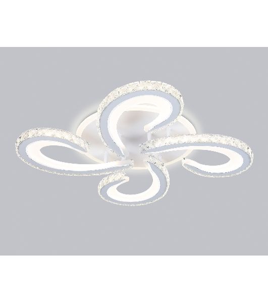Потолочный светодиодный светильник Ambrella light FA1702/4 WH/CH белый/хром 121W 3000K-6400K 560*560*90 (ПДУ РАДИО 2.4G)
